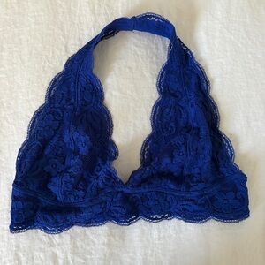 Free People Royal Blue Lace Bralette